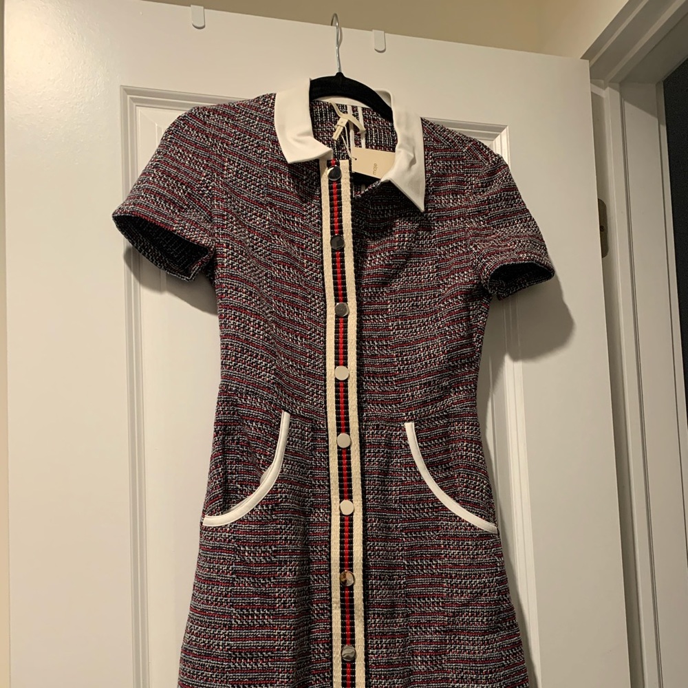 Maje Tweed Dress - size 0 - DAMAGED easy fix!